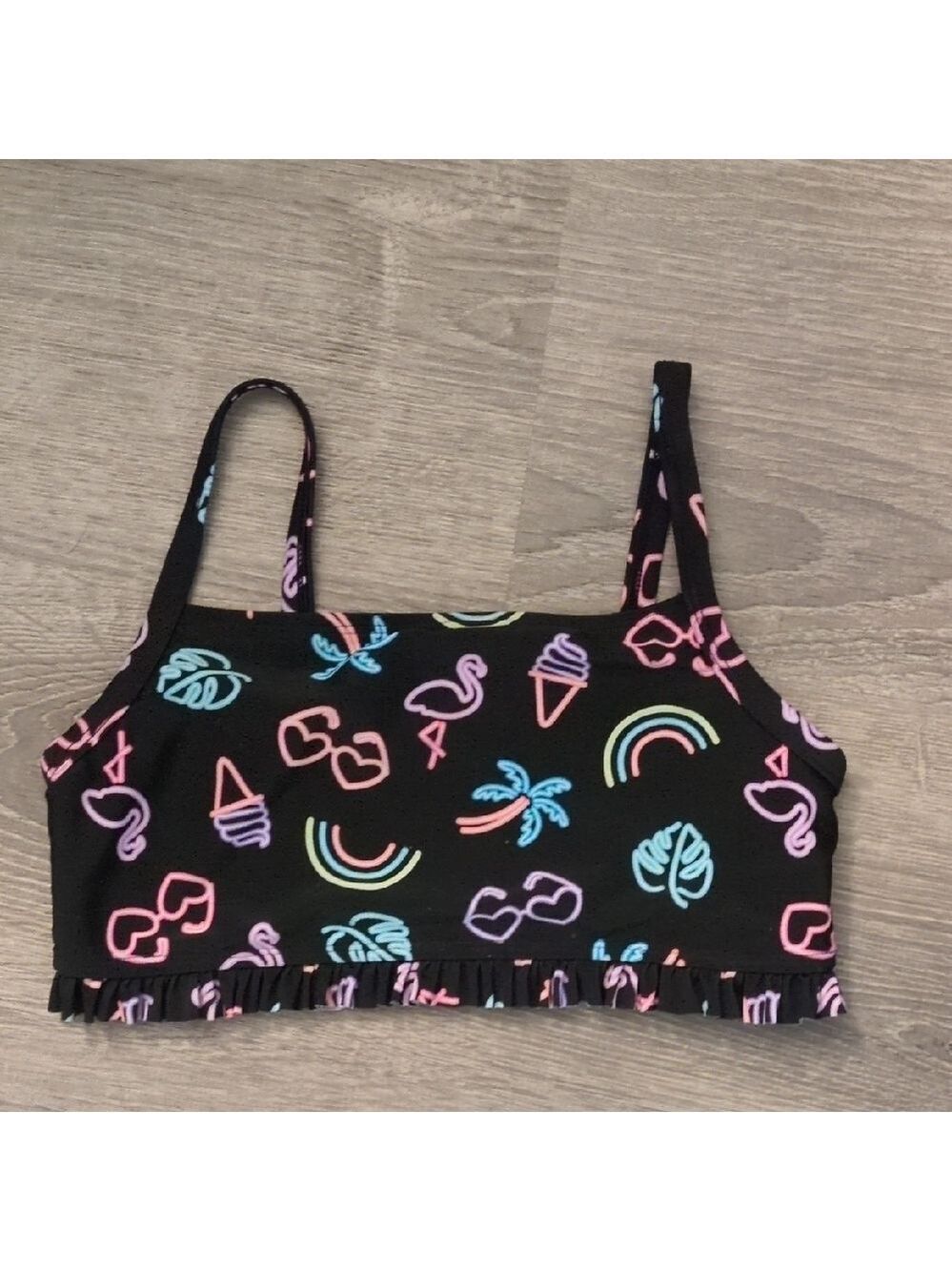 More Than Magic Neon Colors Swim Top Size Larger 10/12